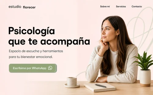 Ejemplo de landing creada para una psicóloga